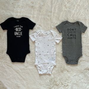 Simple Joy by Carter’s, toddler 100% cotton onesies, Uncle/Auntie, 18 months